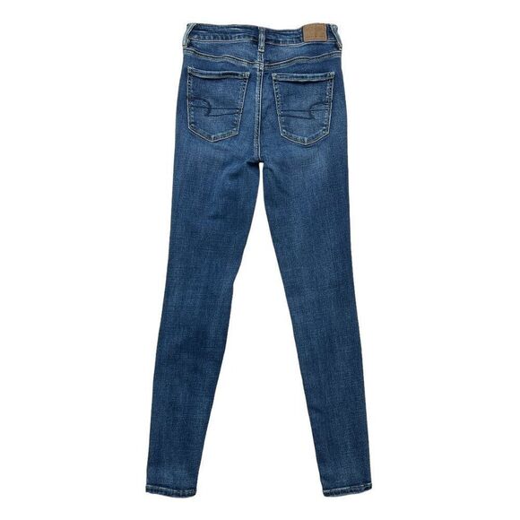 American Eagle Jeans Women's Size 4 Super Stretch Super High Rise Denim Jeggings - Picture 5 of 13